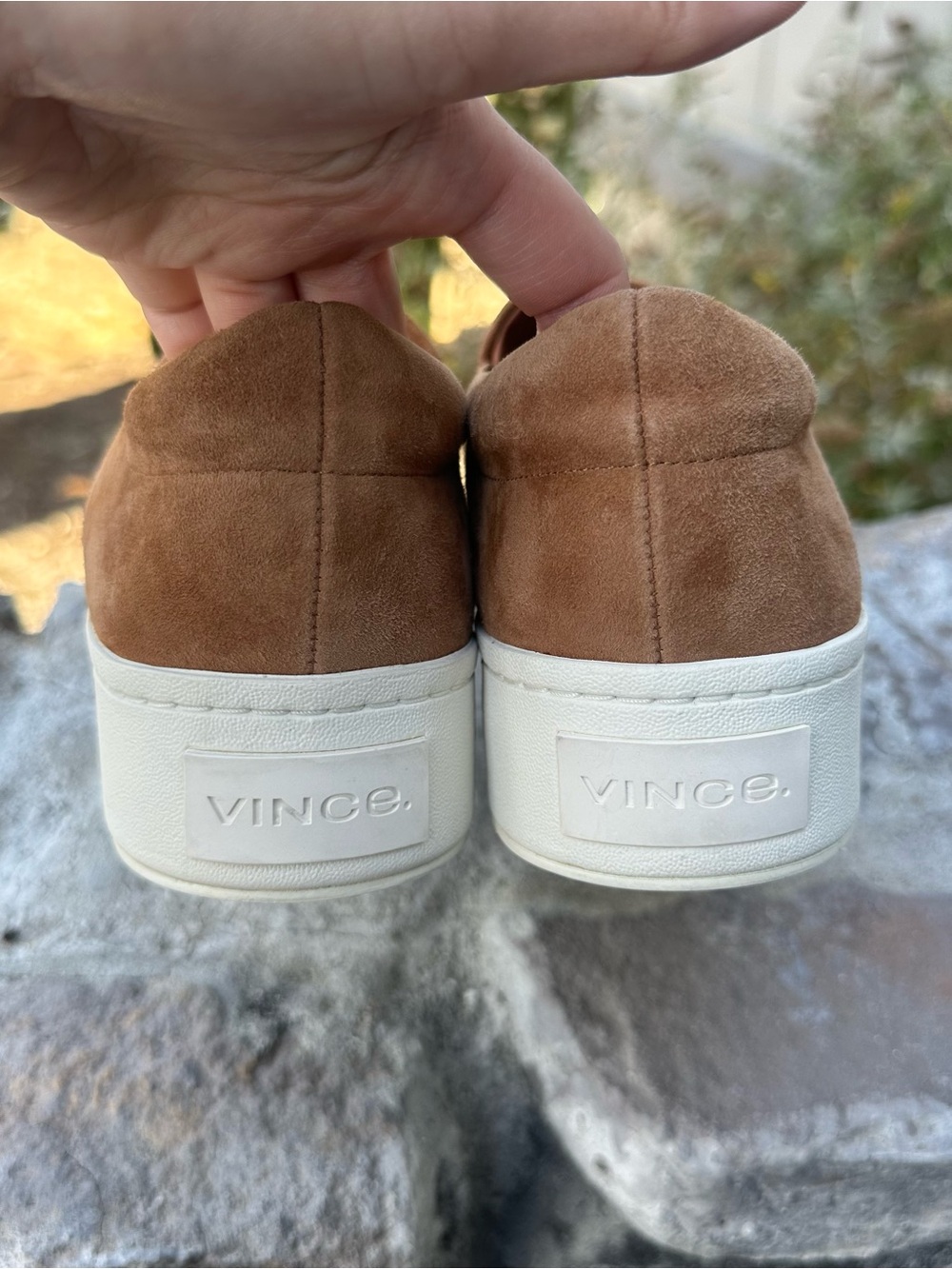 Vince Tan Suede Warren Platform Slip on Sneaker - Picture 3 of 4